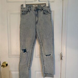 Cotton On Stretch Mom Jeans in Light Blue